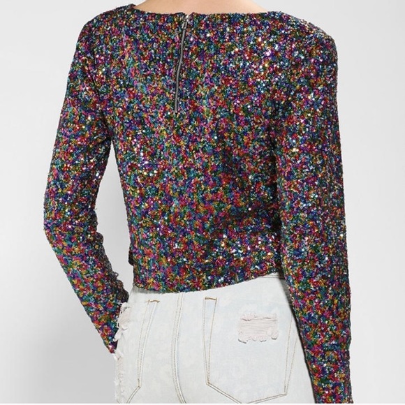 MINKPINK SEQUIN CROP TOP - Picture 9 of 11